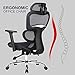 Smugdesk Mesh Adjustable Headrest, Lumbar Support, 3D Armrest Office Chair Dark Black