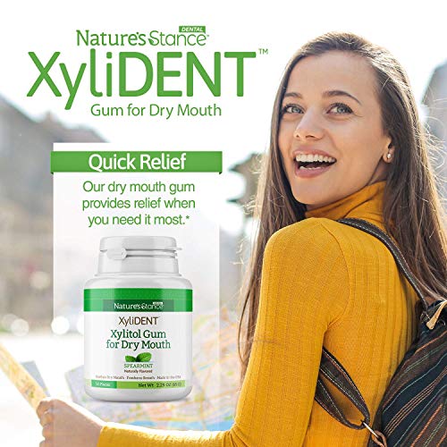 XyliDENT Xylitol Gum for Dry Mouth Relief Stimulates Saliva, Freshens Breath, Reduces Acid