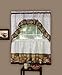 Achim Home Furnishings Coffee Tier and Swag Window Treatment Set, 57" x 36", Brown primary