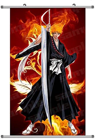 A Wide Variety of Bleach Anime Characters Wall Scroll Hanging Decor (Kurosaki Ichigo 3)