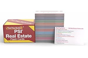 TEST PREP BOOKS PSI Real Estate Exam Prep Study Cards 2025-2026: PSI Real Estate Review with Practice Test Questions for The National License [Full Color Cards]