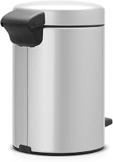 Brabantia Newicon 3 L Pedal Bin Metallic Grey with Inner Bucket view 4