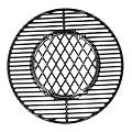 Hongso 8835 22 Inch Non-Stick Polished Procelain Coated Grill Grates for Weber Original Kettle Premium 22 Inch Charcoal Grill, 22" Weber Performer Premium, Deluxe Charcoal Grill, 22'' Smokers