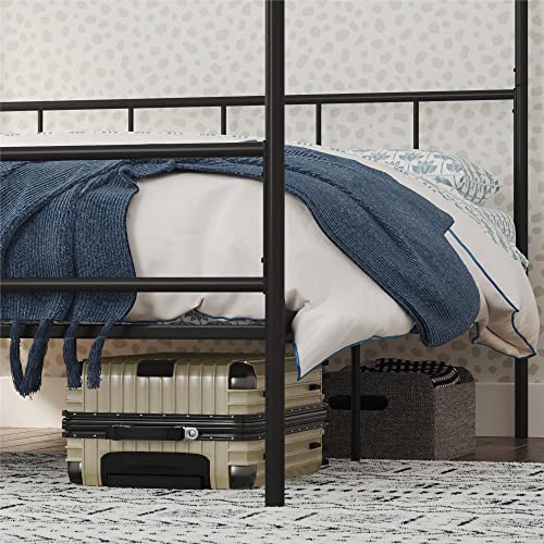 Novogratz Marion Canopy Bed Frame, Black, Queen on Galleon Philippines