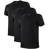 BAMBOO COOL Men's Undershirts for Men Pack,Moisture-Wicking Tees,Stretch Crew Neck Soft T-Shirts