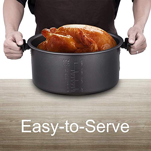 Geek Chef 8 Qt 12-in-i Multiuse Programmable Electric Pressure Cooker Oval, Slow Cooker, Rice Cooker, Steamer, Sauté, Yogurt Maker and Warmer, Non-Stick Pot Has Cool-Touch Handles, EZ-Lock (GP80Plus)