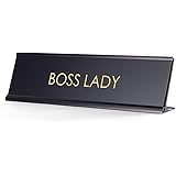 Boss Lady - Black Desk Name Plate for Boss