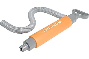 LINGVUM Manual Bilge Pump for Kayak, Canoe and Boat, 17" Portable Siphon Hand Water Pump for Kayaks with Reversible Hose, Orange