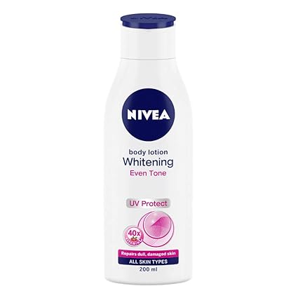 Nivea Body Lotion Whitening Even Tone UV Protect, All Skin Types (200ml)