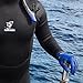 Seavenger Abyss Dive Gloves | 1.5mm Neoprene Mesh | Scuba Diving, Wakeboarding, Spearfishing (Blue, Large)