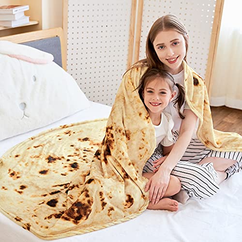 CASOFU Burritos Blanket, Giant Flour Tortilla Throw Blanket, Novelty