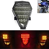MZS Tail Light LED Turn Signal Blinker Integrated compatible Yamaha YZF R6 YZF-R6 RJ15 2008 2009 2010 2011 2012 2013 2014 2015 2016 (Smoke)