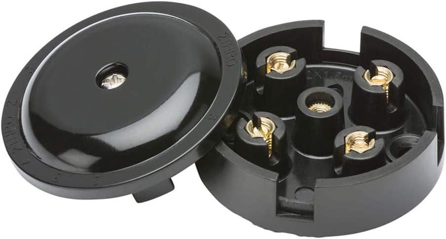 Knightsbridge SN8400B Black 4 Terminal Junction Box 5A 59mm Urea Construction
