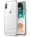 i-Blason Case for Phone X (2017)/ iPhone Xs (2018), [Scratch Resistant] Clear [Halo Series] Case (Lace/White)