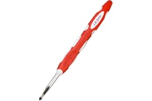 Mdoker Size J/10(6mm) Crochet Hook,Extra Long Crochet Hooks Needles for Arthritic Hands,Ergonomic Grip Soft Handles for Beginners and Experiecced Crochet Lover,Comfortable/Smooth/Ergonomic