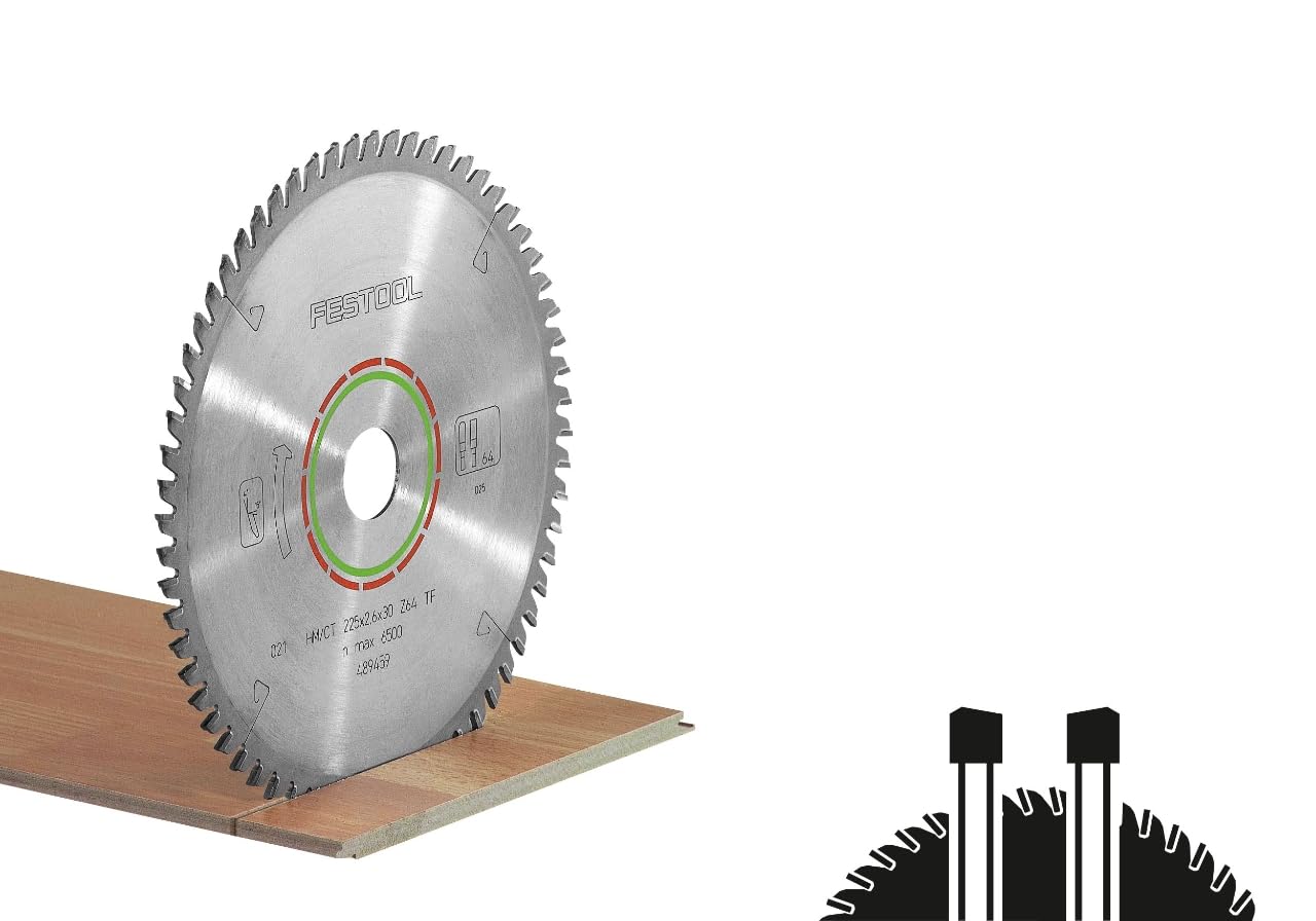 Festool 494606 Laminate Saw Blade HW 26X2,5X3 TF64 for KS 12, KS 88, Silver