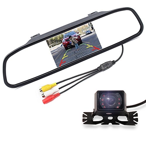 Waterproof LED rear view camera & 4.3inch TFT LCD rear view Parking Monitor parking system assembly