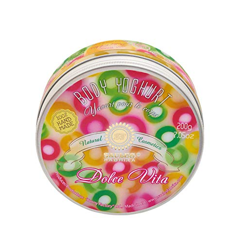 Body Yoghurt 200g, Double Moisturizing Formula, Natural, Handmade, With Sweet Almond Oil (Dolce vita)