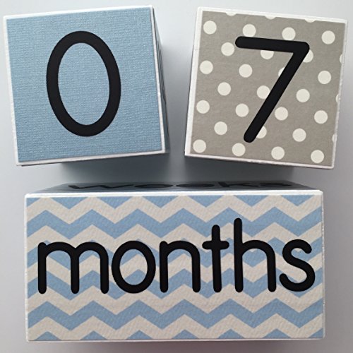 Age Blocks - Wooden Age Blocks - Monthly Blocks
