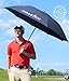 Athletico 68 Inch Automatic Open Golf Umbrella - Extra Large Double Canopy Umbrella is Windproof and Waterproof - Features Ergonomic Rubber Handle (Navy Blue, 68 inch)