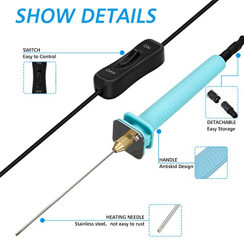 Foam Cutter Electric Hot Knife Foam Cutter GOCHANGE Cutting Machine Pen, 100-240V/15W Craft Hot Knife 10CM Styrofoam Cutting Pen with Electronic Voltage Transformer Adaptor - Thumbnail 2