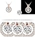Kedar 18k Rose Gold Plated Austrian Crystal Circle Necklace Pendant with 18