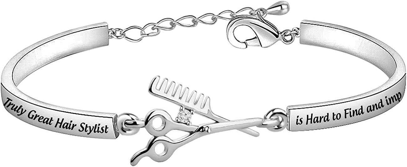 BAUNA Truly Great Hair Stylist Bracelet - Cosmetologist Appreciation Graduation Gift