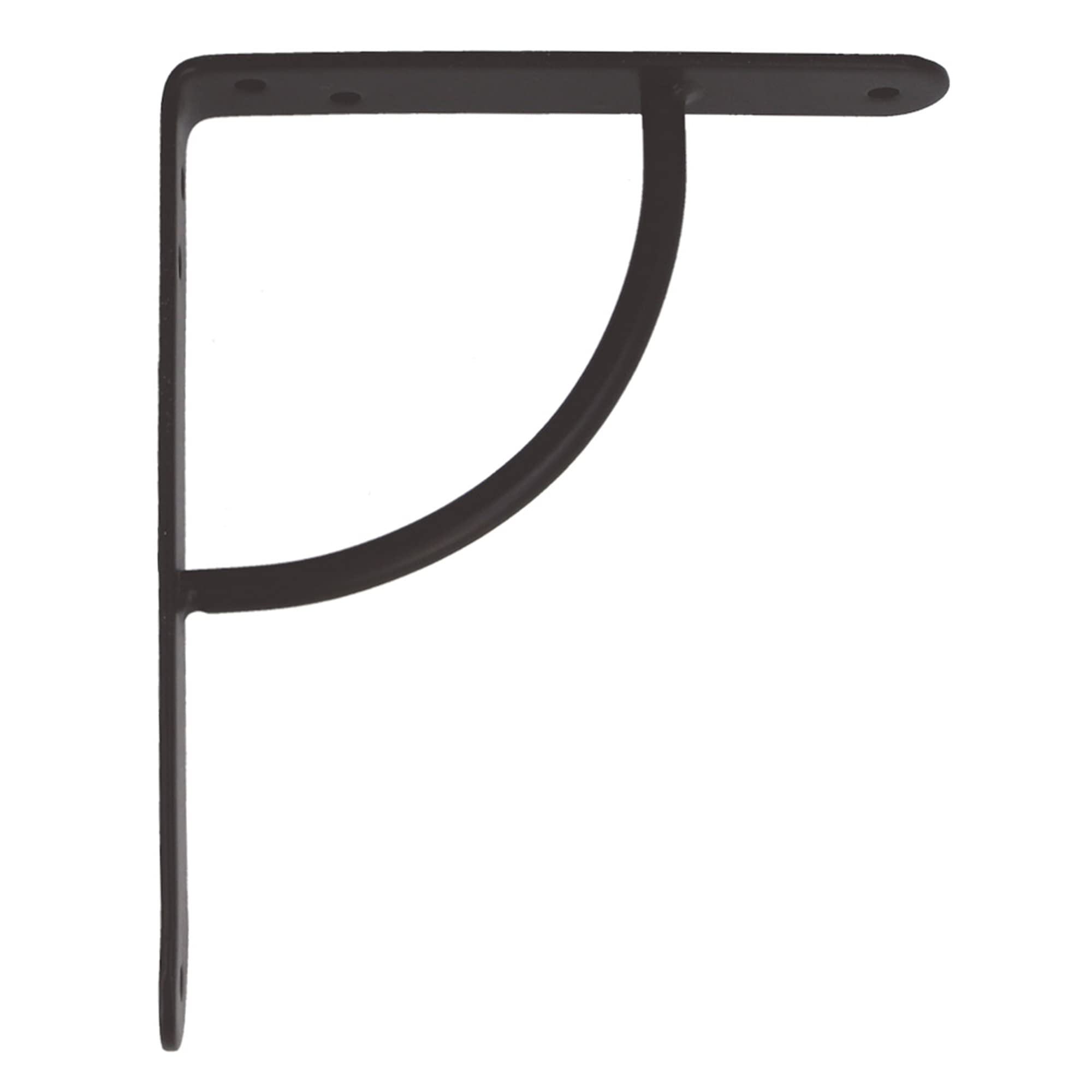 Amig - Shelf Bracket Stainless Steel Model 12 | Metal Bracket for Shelves | Shelf Bracket | Colour: Black | Dimensions: 200 x 150 mm | Recommended Max Weight: 105 kg