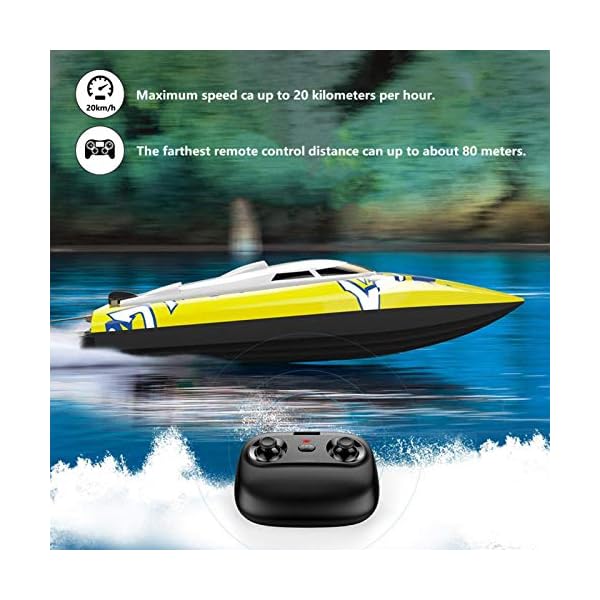 Demeras RC Boot 2,4 GHz Wasserdicht RC Boot Spielzeug Yacht Elektrospielzeug Kinder Schiff Fahrzeugmodell für Kinder… – Bild 7