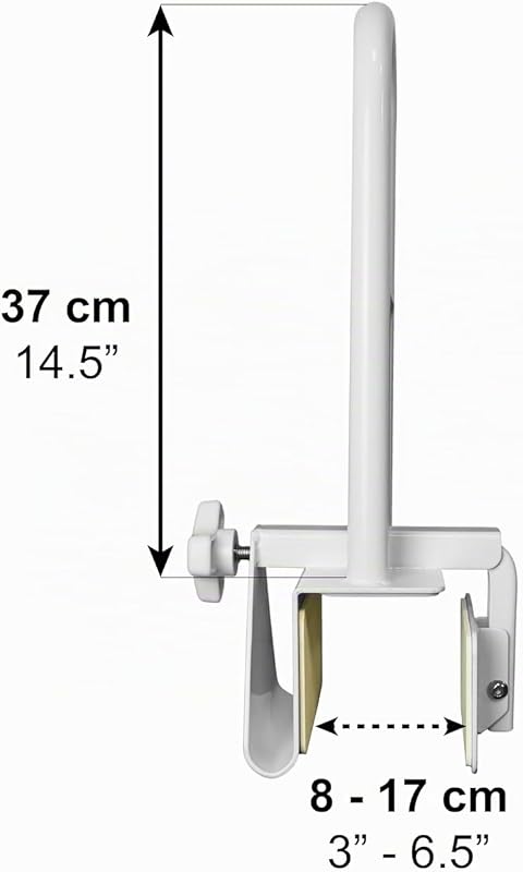 Pega ajustável para banheira para seniores, pega com borda lisa ≥8 cm