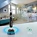 KUNSTWORKER Electric Toothbrush Rechargeable Sonic Toothbrush With Replacement Heads 4 Brushing Modes 38000 Power Achieve Whiter Healthier Teeth WaterProof IPX7- Black