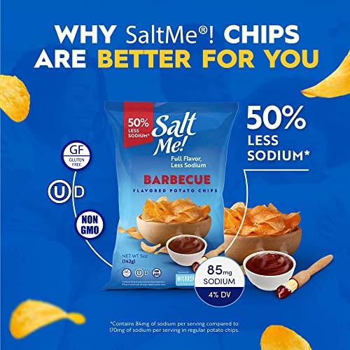 SaltMe! Barbecue Better For You Potato Chips 6ct 5oz Bags 50 Less