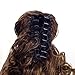 SWACC 12-Inch Short Screw Curls Claw Clip Ponytail Extensions Synthetic Clip in Drawstring Curly Ponytail Hairpiece Jaw Clip Hair Extension (Light Brown-12#)thumb 3