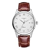 Juniors Boys High Quality Super Thin Quartz Analog Coffee Leather Strap Watch Lovers Watches Ages 15-20