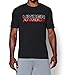 Under Armour Men's Wordmark T-Shirt, Black/Red, X-Large