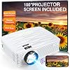 Projector, PONER SAUND WiFi Mini Projector 1080P Supported Home Outdoor Video Projector, 5500 Lux 210″ Display Movie Projector, Compatible with Phone, Computer, Laptop, USB, HDMI, VGA