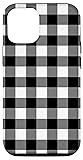 iPhone 12/12 Pro Black with White Gingham Buffalo