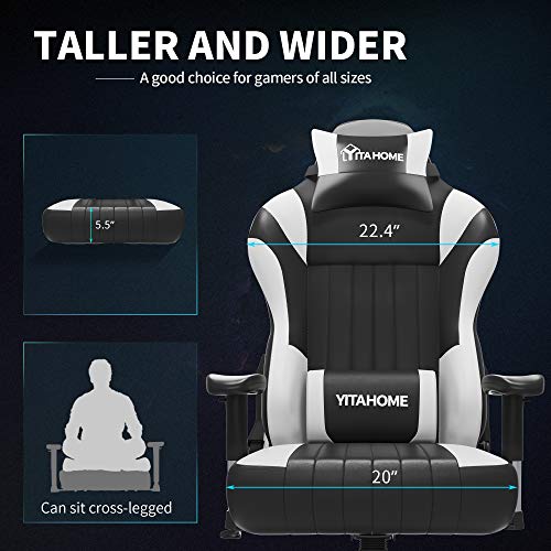 YITAHOME Heavy Duty Gaming Chair Big and Tall 400lb Capacity Video Game