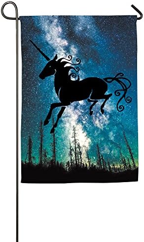 Unicorn Polyester Fiber 1827 Inches Banner Flag Garden Flag White