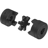 uxcell 3/4" to 3/4" L095 Flexible 3-Piece L-Jaw Coupling Coupler Set &amp; Buna-N NBR Rubber Spider for Log Splitter Hybrid Equipment