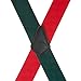 Suspender Store Novelty Red/Green Suspenders - 2 Inch Wide Elastic - X-Back - Gator Clip - 42