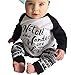 Newborn Baby Kids Boys Star Elephant Letter Print Tops+Pants Spring Fall Outfits