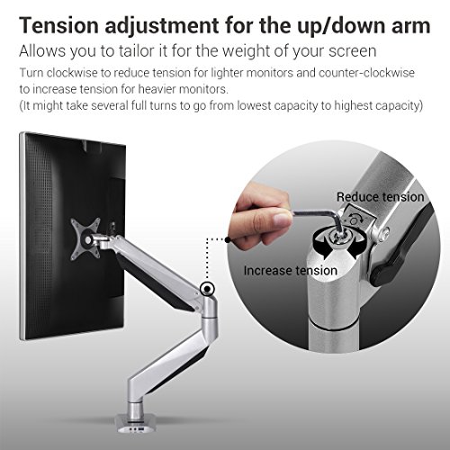 image for Loctek D7R Swivel Gas Spring Single LCD Arm Stand monitor Mount, Suppo