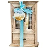 Oceanside Breeze Spa Bath Gift Set in Natural Wood Curio