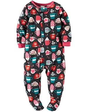 Carters Infant & Toddler Girls Plush Hot Cocoa Sleeper Sleep & Play Pajama