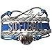 Sportybella Softball Charm Bracelet, Adjustable Blue and Silver Infinity Love Braided Wristband, Softball Jewelry Accessories for Teen Girls, Players, and Softball Teams