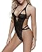 Ruzishun Teddy Lingerie for Women(Black,M)