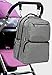 SoHo diaper bag backpack Ultimate System 5 pieces nappy tote bag for baby mom dad stylish insulated unisex multifunction large capacity durable includes changing pad stroller straps Charcoal