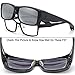 CAXMAN Polarized Fit Over Glasses Sunglasses for Prescription Glasses, Small Size, Black Frame with Grey Lens, 100% UV Protection