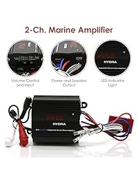 Pyle Marina Bluetooth Amplificador Audio componente Amplificador Negro (plmrmb2cb)